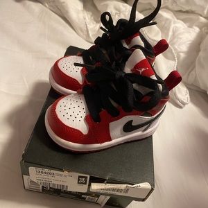 Toddler air Jordan white/gym red